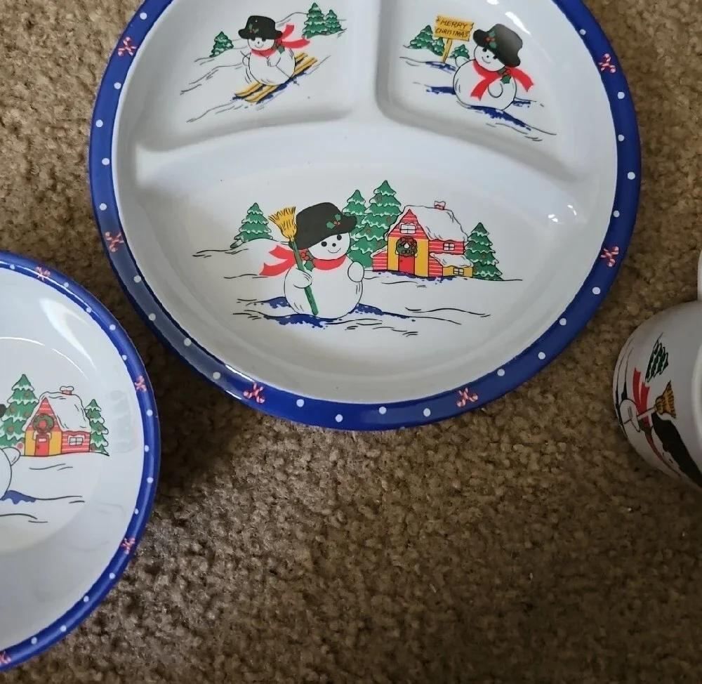 Melamine festive blue